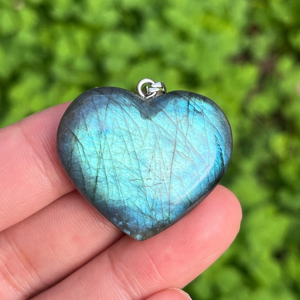 Stainless steel flashy‎ labradoodle heart pendant